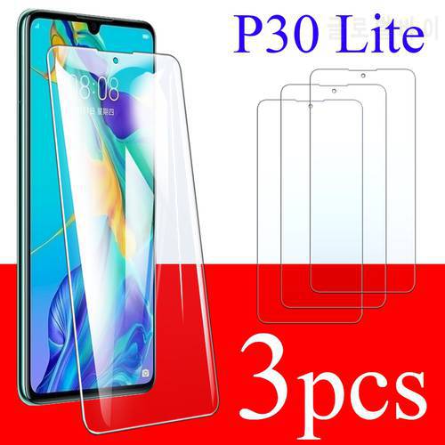 3pcs Protective Glas For Huawei P30 Lite Tempered Glass Screen Protector For huawei P30lite P 30lite Full Cover Phone Film 9h
