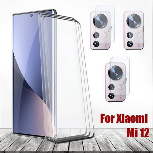Tempered Glass For Xiaomi 12s Pro 12X 5G Screen Protector + Camera Lens Film For Xiaomi 12 Lite Glass Protective 2022 3D Curved