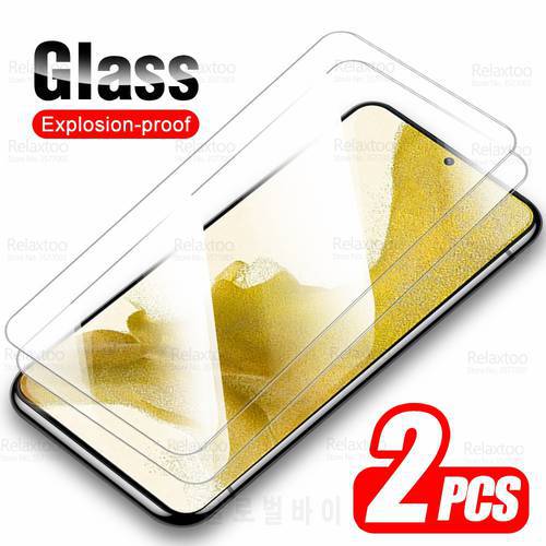 2pcs Full Cover Protective Glass For Samsung Galaxy S22 Plus Glass Screen Protector Sumsung S 22 S22+ S22Plus 5G 2022 Phone Film