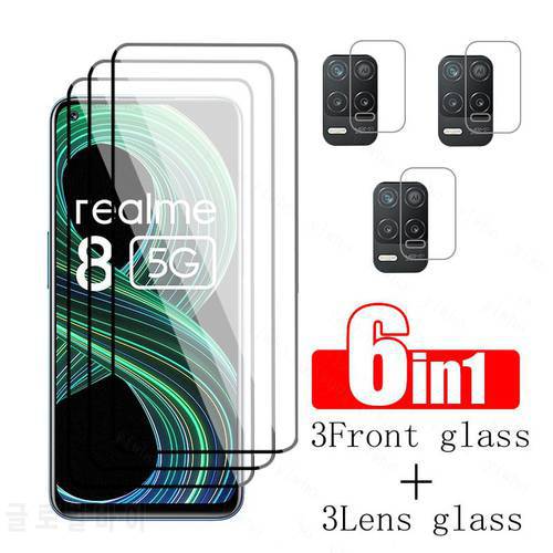 HD Glass For Realme 8 5G Tempered Protective Camera Glass On Realmi Real me 8 5G Screen Protector Full Cover Safety Silky Flim