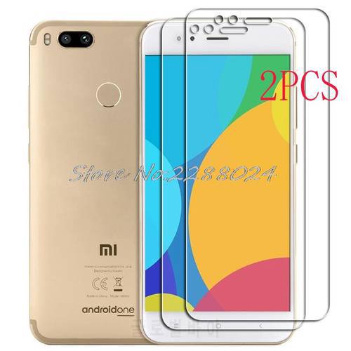 2PCS FOR Xiaomi Mi A1 High HD Tempered Glass Protective On MiA1 MDG2, MDI2 Screen Protector Film Cover