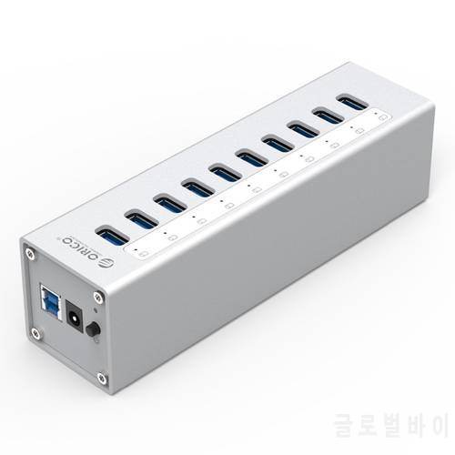 Free shipping ORICO A3H10 aluminum usb3.0 hub computer hub high-speed expansion hub with power