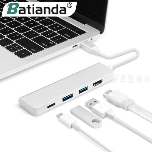 Type-C Adapter Hub 4in1 2 USB 3.0 Ports USB-C Power Charge Port + 4K HDMI- compatible For Macbook Pro Air pro 13 15 2020 A2338