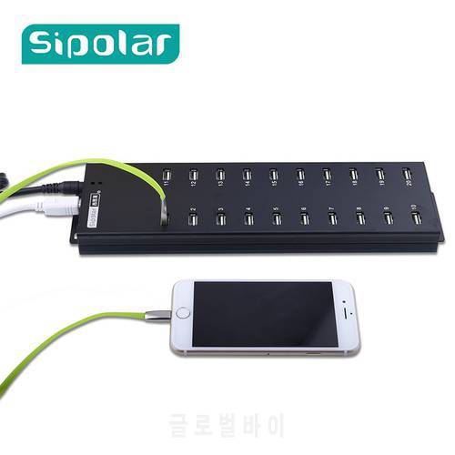Sipolar Multi 20 Port USB HUB With External 12V 1A Desktop Power Adapter For Tablet Cellphone Refurbish iPhone Charging 3G Modem