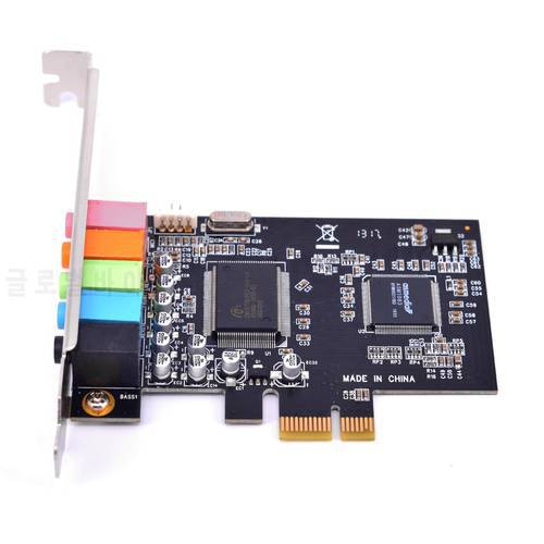 PCI-E 6 channel connector technology true digital 5.1 Sound card CMI8738 chip PCI Express 5.1 stereo audio card