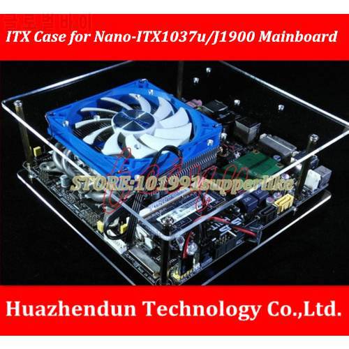High Quality DIY Custom chassis mini ITX Case transparent for Nano-ITX1037u/J1900 Mainboard