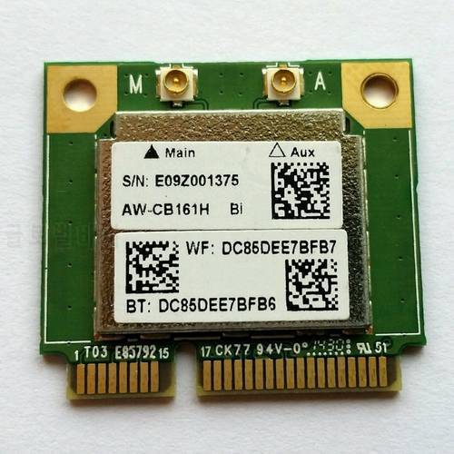 Card for AzureWave AW-CB161H AW-CB161N RTL8821AE 433Mbps 802.11AC Half Mini PCIe WLAN WIFI BlueTooth 4.0 Card