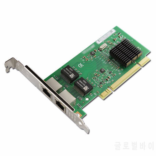 10/100/1000Mbps Dual Ports PCI Gigabit Ethernet Server Card with 82546EB / GB Chipset