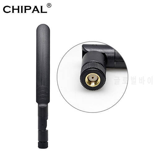 CHIPAL Flat Paddle WiFi Antenna RP-SMA Male Connector 5dBi 2.4G 5.8G 3G 4G LTE GSM Aerial 700-2700Mhz for Wireless Router Modem