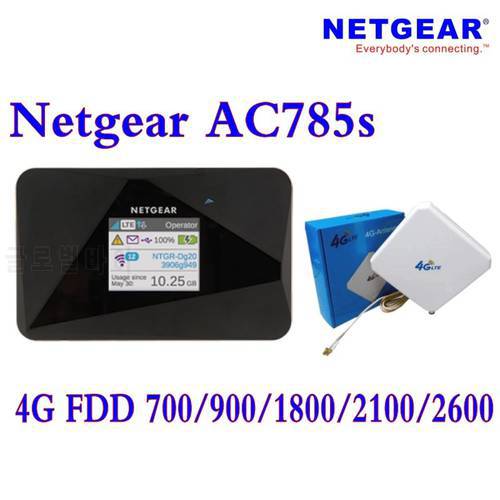 Unlocked Netgear AirCard 785S (plus 4g antenna)LTE Mobile Hotspot Dual band Wi-Fi 2.4GHz/5GHz 4G FDD 700/900/1800/2100/2600MHZ