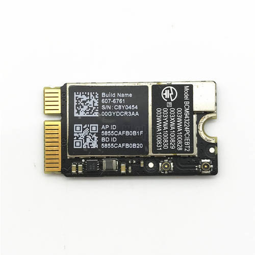 BCM943224PCIEBT2 300Mbps 2.4&5G WiFi Fit for Bluetooth 4.0 Mini PCIe Network Card for Mac OS Macbook Air A1370 A1369 A1465