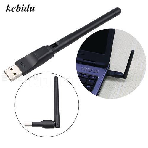 Kebidu 150M USB 2.0 WiFi Wireless Network Card 802.11 b/g/n LAN Antenna Adapter for Laptop PC Win 7 8 10 Mac IOS Android Linux