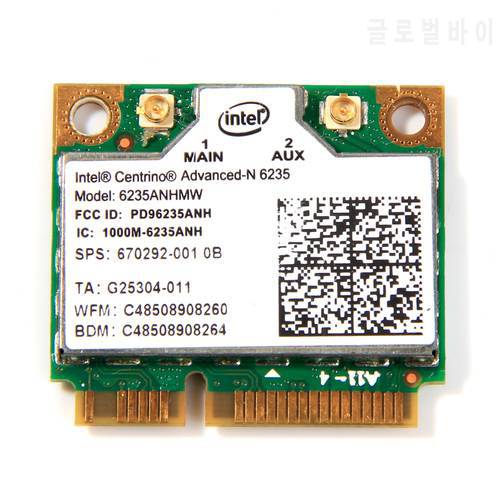 Dual Band 300Mbps Wireless Bluetooth 4.0 For Intel Centrino Advanced-N 6235 6235ANHMW Half Mini PCI-E Wifi Card 802.11agn