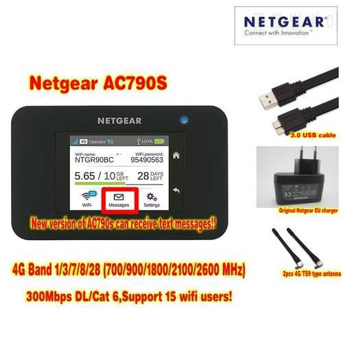 unlocked netger AC790S 4g cat6 router 300mbps dongle Sierra touch screen router with gps pk e5786 e5186 782s 771s 781s 778s