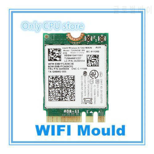 Wireless-N intel 7260NGW Wireless WIFI NETWORKCARD 7260BN For Lenovo/Thinkpad Laptop FRU 00JT456 NGFF M2 wifi ADAPTER