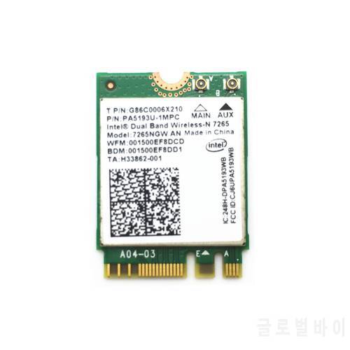 For Dual Band 2.4G/5G Wireless-N Intel 7265 7265NGW AN NGFF Wifi Support Bluetooth 4.0 wireless card 300M