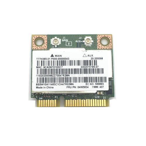 For E135 E330 E335 X131E BCM943228HMB BCM43228 Support Bluetooth 4.0 Dual Band 300M Half MINI PCI-E Wireless Card