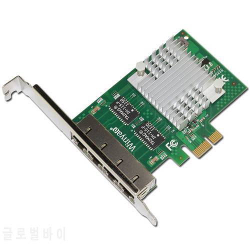Winyao E350T4 PCI-e X1 Quad-port Gigabit Ethernet Server Adapter 10/100/1000M Network Card intel I350AM4 Chipset ESXI