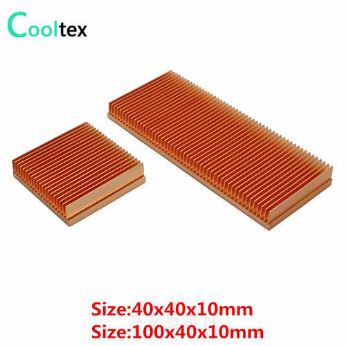 Pure Copper Heatsink Skiving Fin DIY Heat Sink Radiator Cooling Cooler For Electronic CHIP LED IC RAM heat dissipation