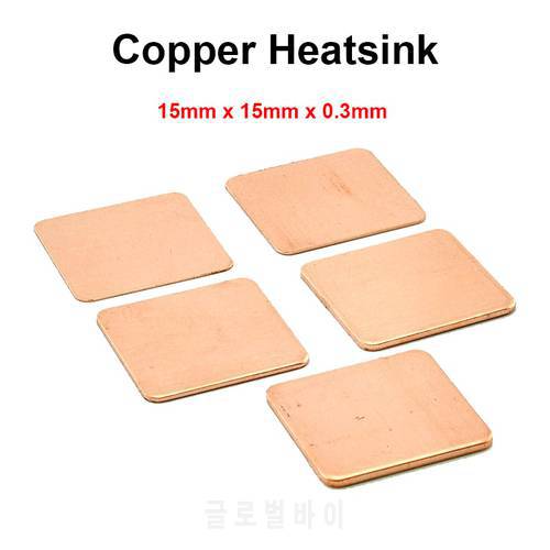 10pcs/lot 15x15x0.3mm DIY Copper Shim Heatsink thermal Pad Cooling for Laptop BGA CPU VGA Chip RAM IC Cooler Heat sink