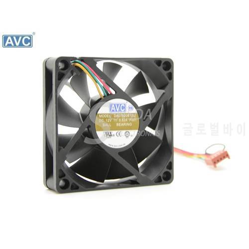 Wholesale For AVC DA07520B12U 7520 12V 0.52A 4Wire tempreture PWM Speed control computer cpu cooling fan