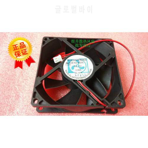 RUILIAN SCIENCE RDL8025S DC12V 0.08A 8CM 80*80*25MM 2 line mute cooling fan