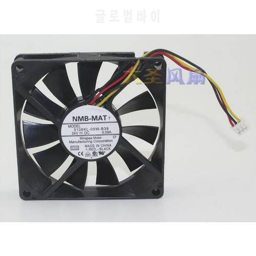 NMB 3106KL-05W-B39 24V 0.09A80*80*15mm 3 Wire Fan