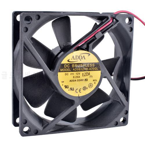 COOLING REVOLUTION AD0812HB-A70GL 8cm 8025 80mm fan 80x80x25mm 12V 0.25A Double ball bearing large air volume cooling fan