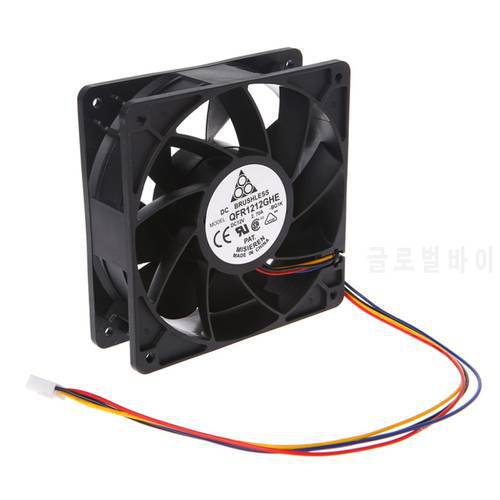 120x120x38mm Brushless DC12V 2.7A 7-Blade Cooling Fan 12038 For Delta QFR1212GHE