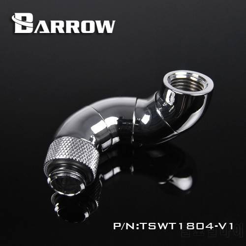 Barrow G1/4Gold White Black Silver 180 Degree With 4 Directions Rotary Adapter 360 Degree Fittings Water Cooling ,TSWT1804-V1
