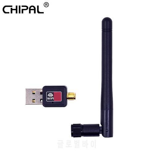 CHIPAL 150Mbps External USB WiFi Adapter Antenna Dongle Mini Wireless LAN Network Card 802.11n/g/b wi-fi receiver for Windows XP