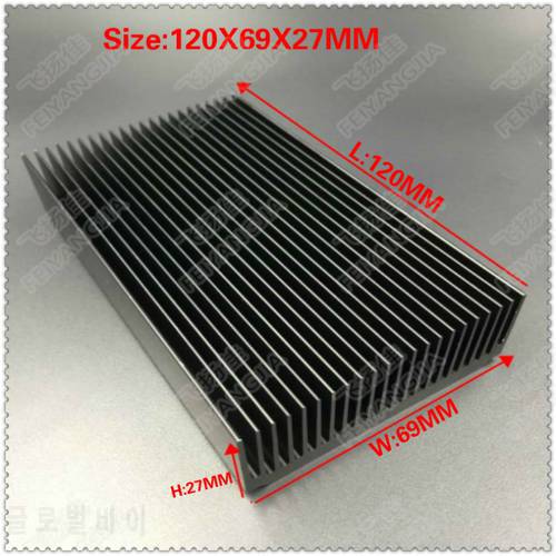 (Free shipping) high power aluminum radiator extrusion radiator 120 x69x27mm for electronic LED heat dissipation cooler cooling