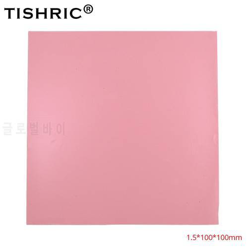 TISHRIC Hot Sale Red GPU CPU Thermal Pads 1.5mm Cooler Conductive Silicone pad Heatsink 100*100*1.5mm PC Fan Cooling Heat sink
