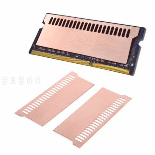 2Pcs Pure Copper Notebook Gaming Laptop Memory Heatsink Cooling Vest 0.5mm Radiator RAM Memory Cooler Heat Sink C26