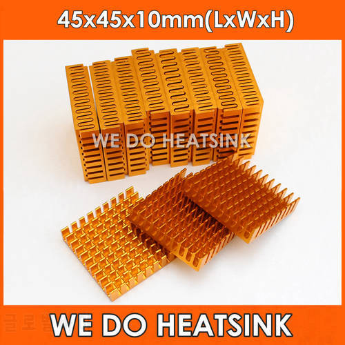 WE DO HEATSINK 2pcs 45x45x10mm Heatsink Cooling Fin Aluminum Heat Sink Radiator Cooler for LED, Power IC Transistor, PCB