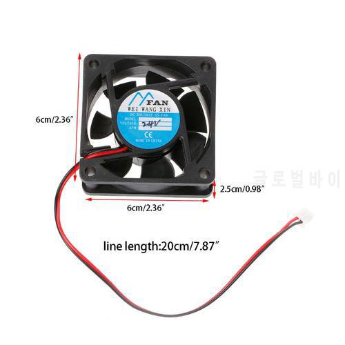ANENG 60mm*60mm*25mm DC 24V 2-Pin Cooler Brushless PC CPU Case Cooling Fan 6025 new