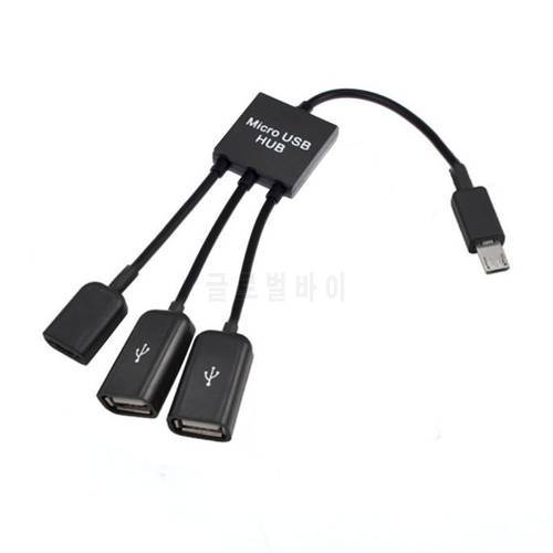 NEW 3 in 1 USB OTG Cable Adapter Micro USB Hub USB OTG Adapter for Smartphone and Tablet 17Dec18