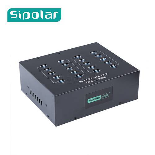 Sipolar Industrial 20 Port 100V-240V USB 3.0 hub High speed Charger Hub build in 5V 22A power adapter EU AU UK US Plug