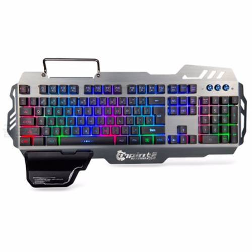 1 Pc/Pack Colorful Mechanical-Feeling Colorful LED Backlights 104-Key English Keyboard for Game & Office & Computer & Home