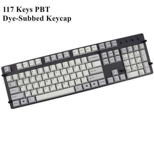 Dye subbed keycap set 117 keys cherry profile for usb wried mechanical keyboard 1.75shift pbt keycaps