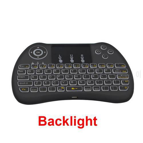 H9 Backlight Keyboard 2.4Ghz Wireless Keyboard with Touchpad Qwerty English Verson for Smart TV Box Laptop Orange Pi PC