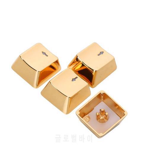 Golden silver Keycaps WASD and direction key for Cherry MX switches and kaih switches mechanical keyboardl metal feel keycaps