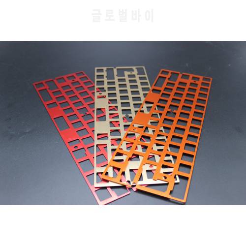 CNC Aluminum Brush Finish Universal Anodized Positioning Board Plate For GH60 60% Keyboard DIY Support ISO ANSI WKL