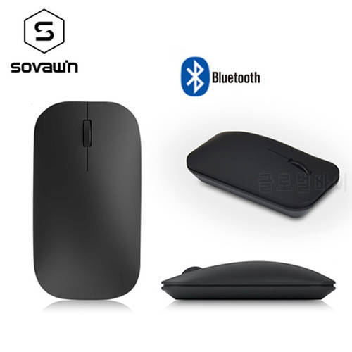Sovawin Portable Bluetooth Mouse Wireless Silent Ultra Thin Rechargeable Mouse Ergonomic Optical Electronic Mice For PC Laptop