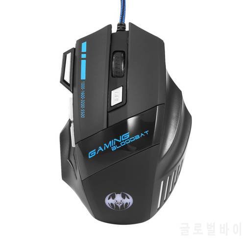 Professional Wired Gaming Mouse 7 Button 5500 DPI LED Optical USB Computer Mouse Gamer Mice X7 Game Mouse
