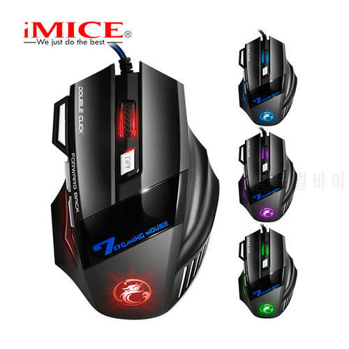 IMICE X7 7-Key Optical Professional Wired Gaming Mouse 5000DPI For PC Laptop