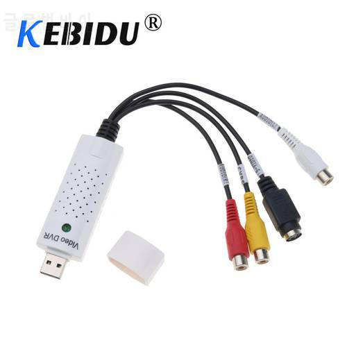 Kebidumei Portable USB 2.0 Easycap Audio Video Capture Card Adapter VHS to DVD Video Capture Converter For Win7/8/XP/Vista