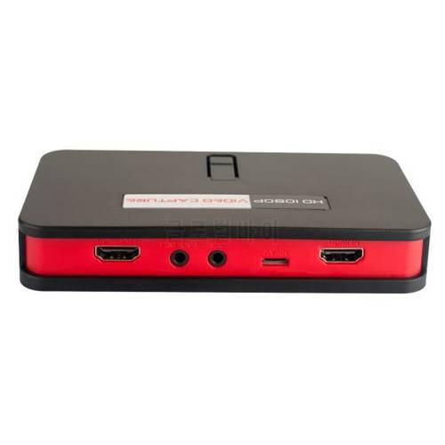 Live Streaming HD Video Game Capture 1080P HDMI YPbpr CVBS Recorder Box With Remote Control can OBS Mic to USB Flash disk