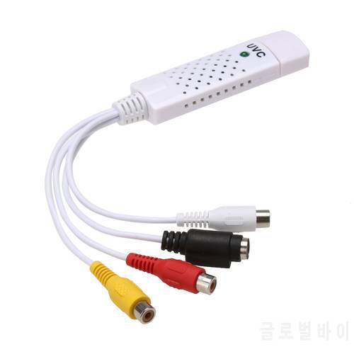 USB 2.0 Converter Capture Audio Video through USB2.0 Interface Grabber Adapter for Win 10 8 7 XP OS USB Video Tuner Cards