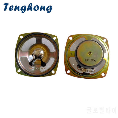 Tenghong 2pcs 3 Inch 78MM Waterproof Speakers 8 Ohm 5W Coal Mine Alarm Speaker Unit Square Transparent Outdoor Audio Loudspeaker